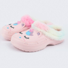 Girls' Plush-Lined Cartoon Slipper