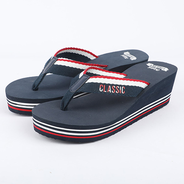 Women's Classic Webbing Wedge Flip Flop