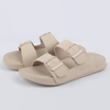 Women's Double Buckle Slide with Embossed Side Detail