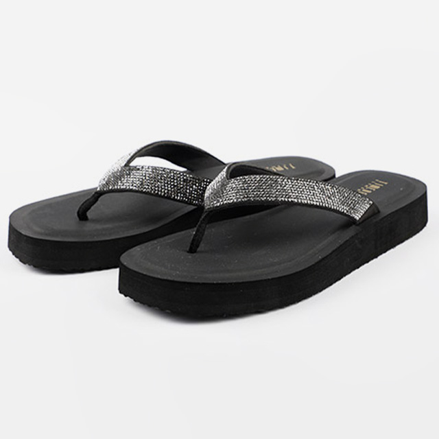 Women's Wedge Sandal with Diamond Strap