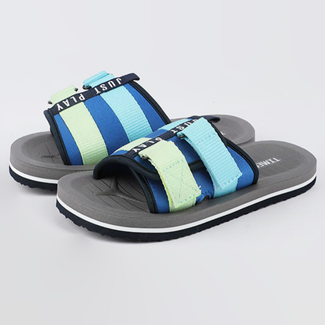 Boys’ Active Stripe Textile Slides