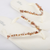 Women's Ceramic White Beaded Flip Flop