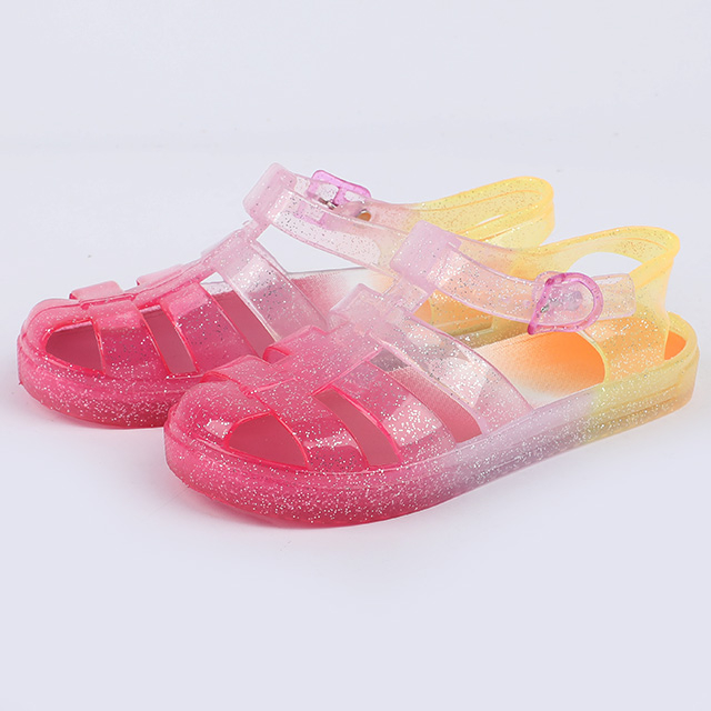 Girls' Gradient Glitter Jelly Sandal