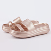 Women's Platform Slide with Subtle Glitter Finish