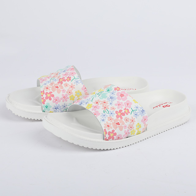Girls' Fresh Floral Print Comfort Slide