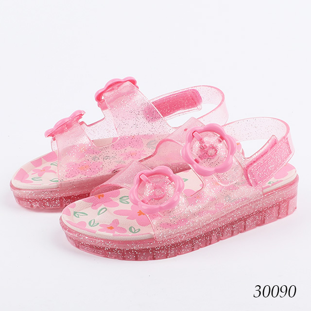 Glitter Dual-Strap Girls Printed EVA Jelly Sandal (30090/30090A)