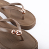 Minimalist Rose Gold Bead Flip Flops (374327)