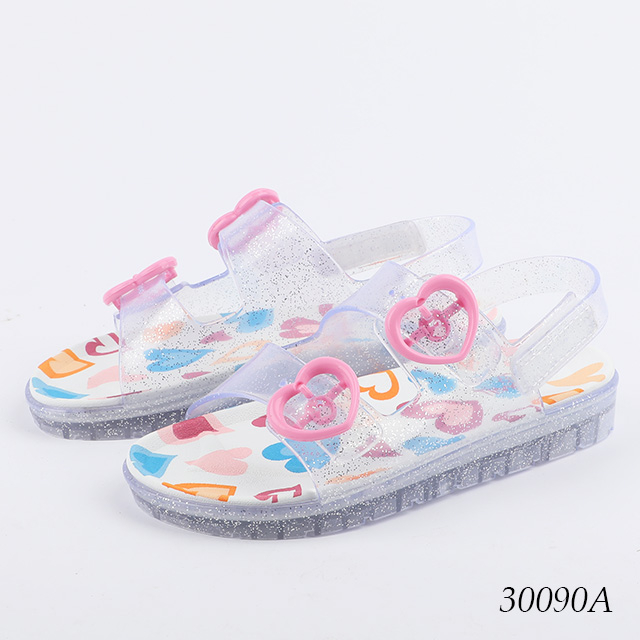 Glitter Dual-Strap Girls Printed EVA Jelly Sandal (30090/30090A)