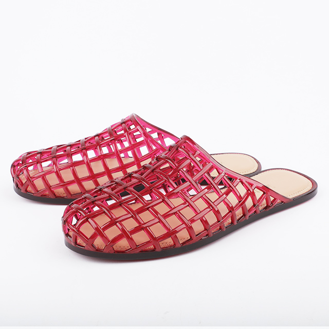 Closed-Toe Interlaced Lattice Ortho-Cushion Jelly Mule (56873)